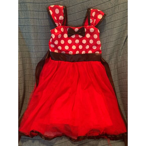Minnie Mouse Costume Polka Dot & Tulle Dress & Ears ~ Est Sz 4 ~ Darling! - Picture 2 of 7